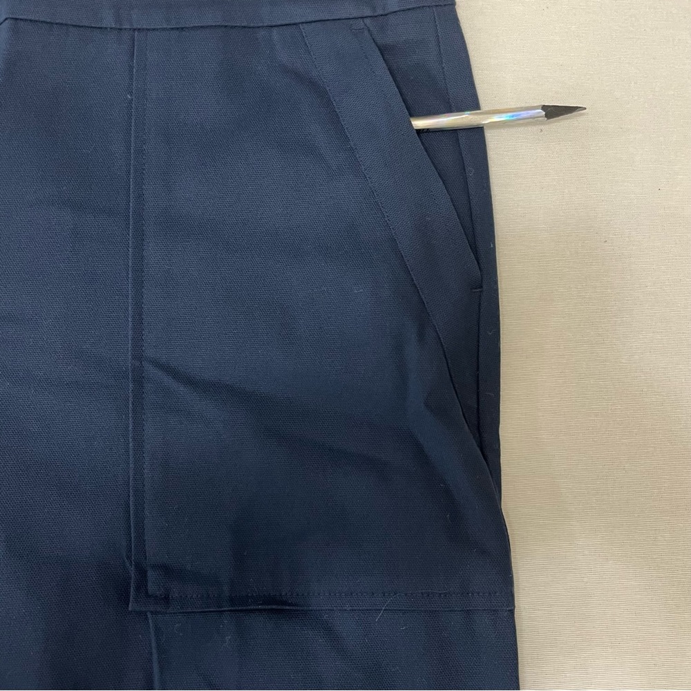Ann Taylor Factory Woman’s Navy The Wide Leg Crop Pants Porkchop Pockets Size 6 - Picture 4 of 11